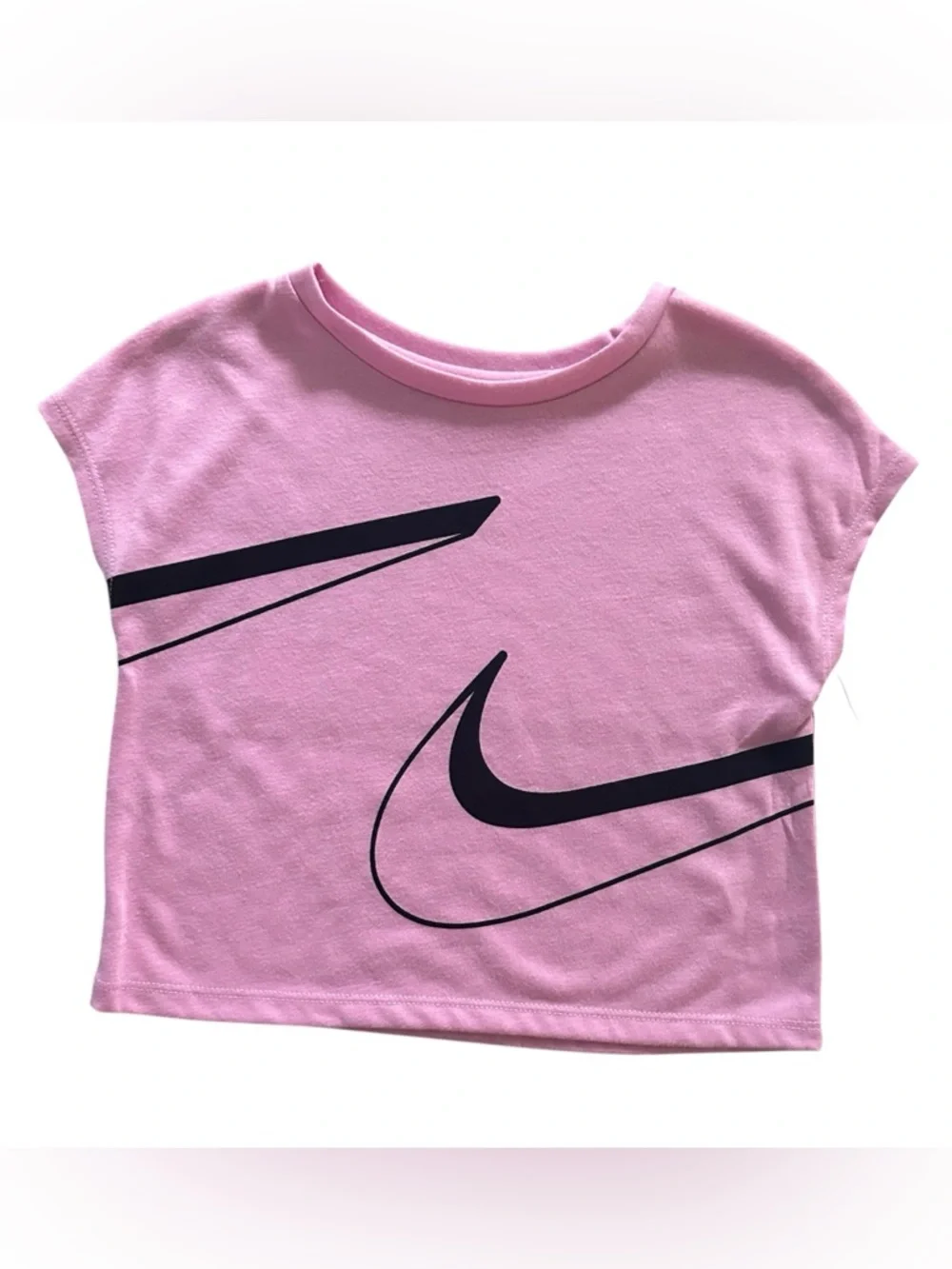Girls 3T Nike 2-Piece Outfit Set Pink Logo Swoosh T-Shirt Black Skort NWT - Picture 2 of 5